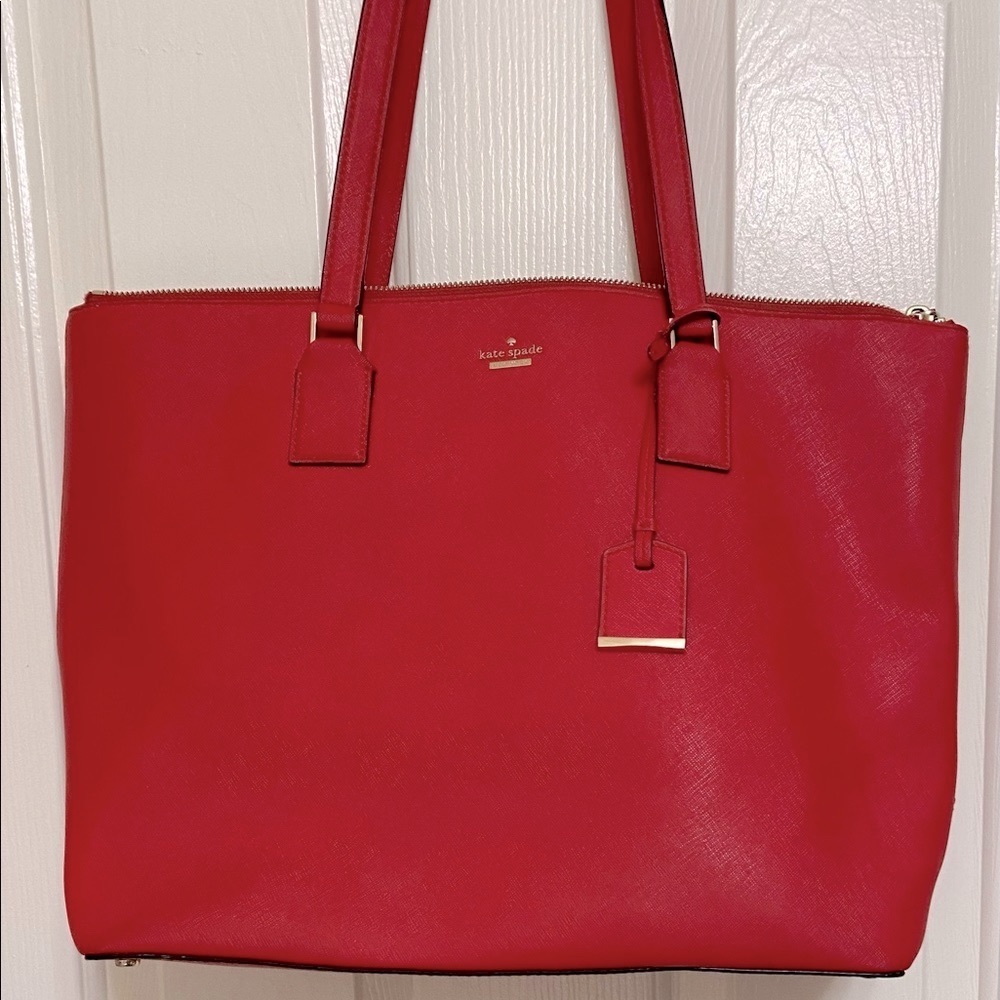 Kate Spade New York Large Cameron Street Lucie Tote Handbag Purse Red Bag